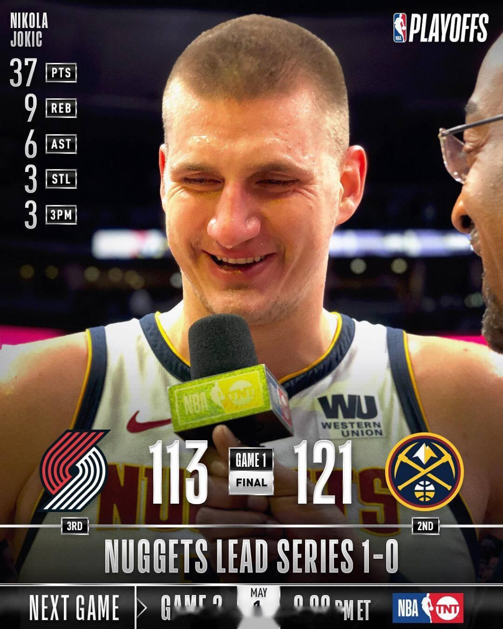 开拓者队取得惊人胜利，领先西部半决赛成绩单